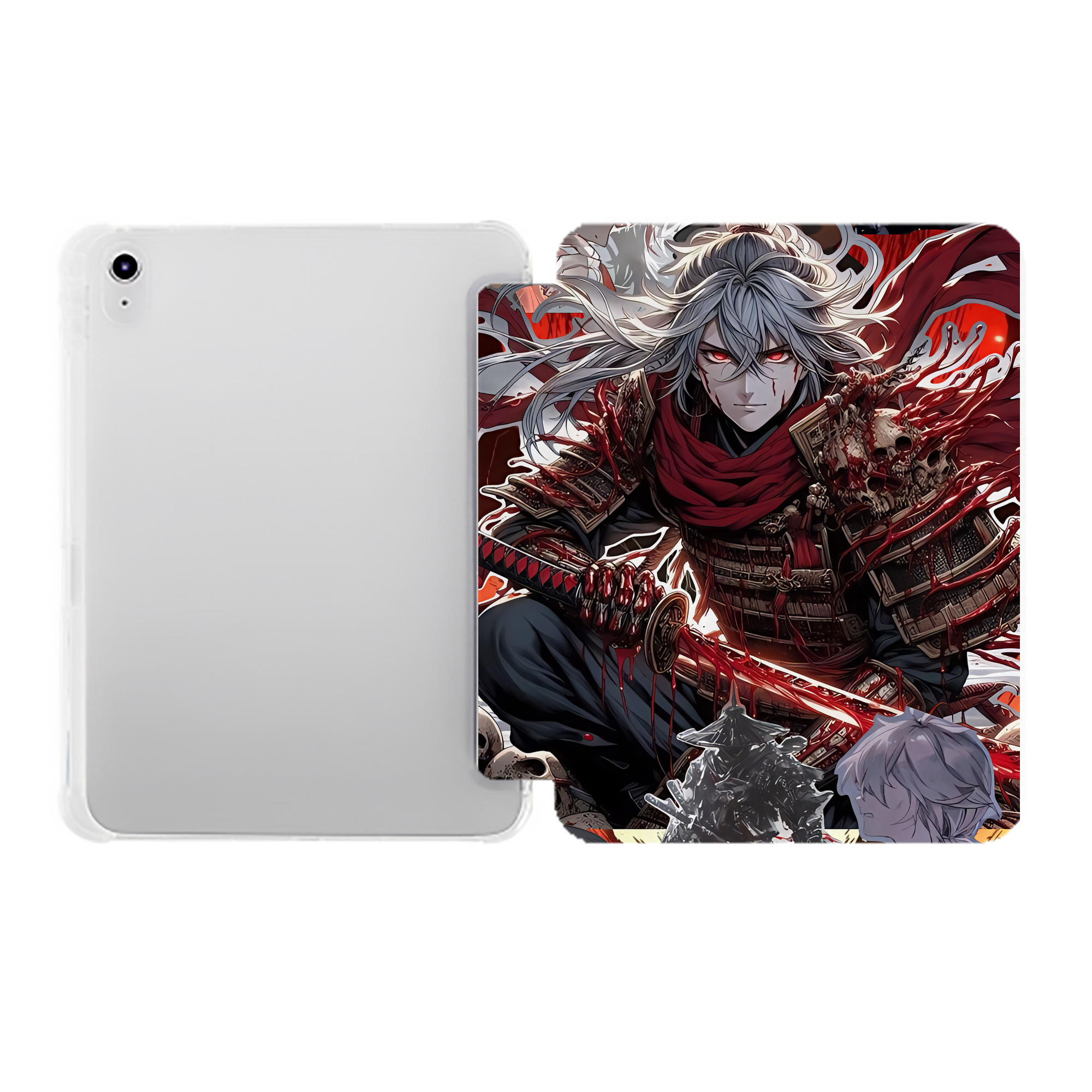 （画像用） 刀剣乱舞 Touken Ranbu IPad ケース ペン収納付き 三つ折りスタンド PUレザー×シリコン 対応機種9.5/10.5/10.9インチ